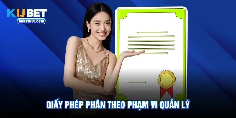 Giấy phép phân theo phạm vi quản lý Giấy phép phân theo phạm vi quản lý